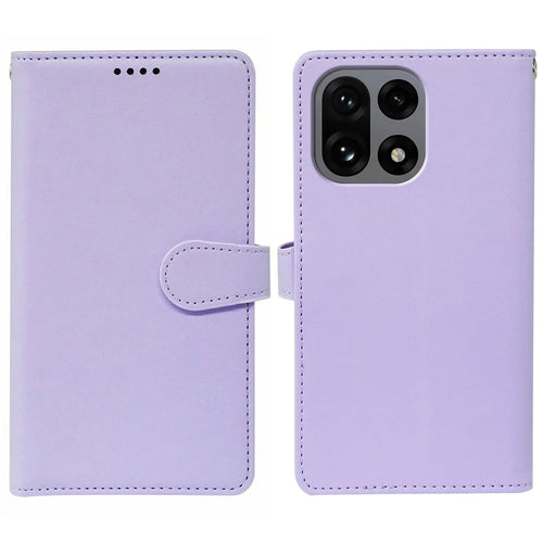 For OnePlus 15 5G Case with 9 Card Slots PU Leather Stand Phone Cover - Purple - 1