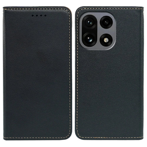 For OnePlus 15 5G Case Wallet RFID Blocking Leather Phone Cover Strong Magnetic Closure - Black - 1