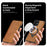 For Samsung Galaxy S25 Ultra Magnetic Case RFID Blocking Leather Wallet Cover with Rotating Ring Kickstand - Brown - 7