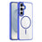 For Samsung Galaxy S25 FE Magnetic Casee TPU PC Clear Phone Cover - Sapphire - 1