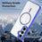 For Samsung Galaxy S25 FE Magnetic Casee TPU PC Clear Phone Cover - Sapphire - 4