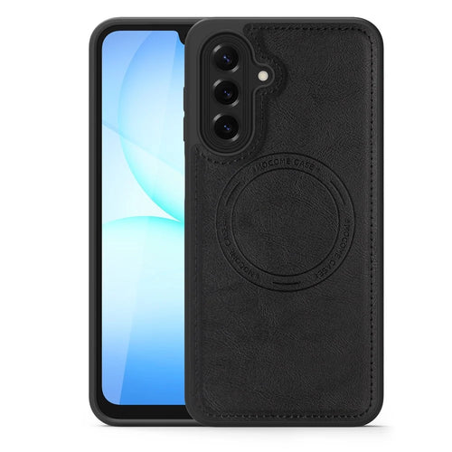 Magnetic Case for Samsung Galaxy A18 5G / A18 4G / A17 5G / A17 4G / A26 5G Leather Back Phone Cover - Black - 1