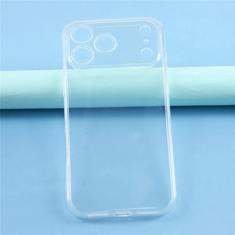 For iPhone 17 Pro Max Case Shockproof 1.5mm Thickness Clear TPU Phone Cover - 4
