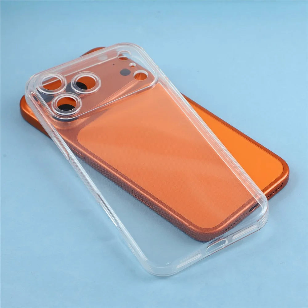 For iPhone 17 Pro Case Shockproof 1.5mm Thickness Clear TPU Phone Cover - 5