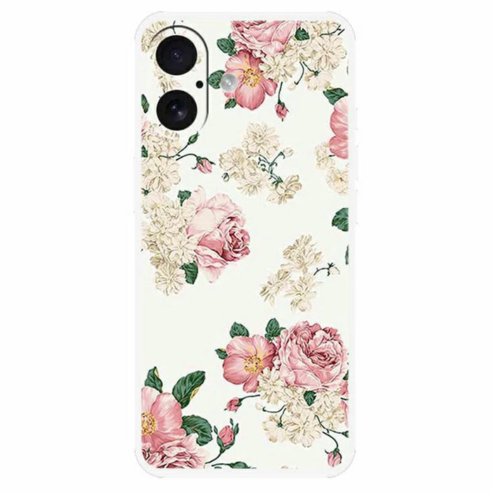 for iPhone 17 TPU Case Pattern Printing Anti Fall Phone Back Cover - Flowers - 1