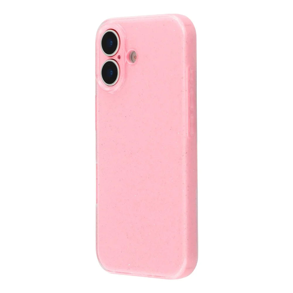 For iPhone 17 Case Glitter Shockproof TPU Phone Back Cover - Pink - 4