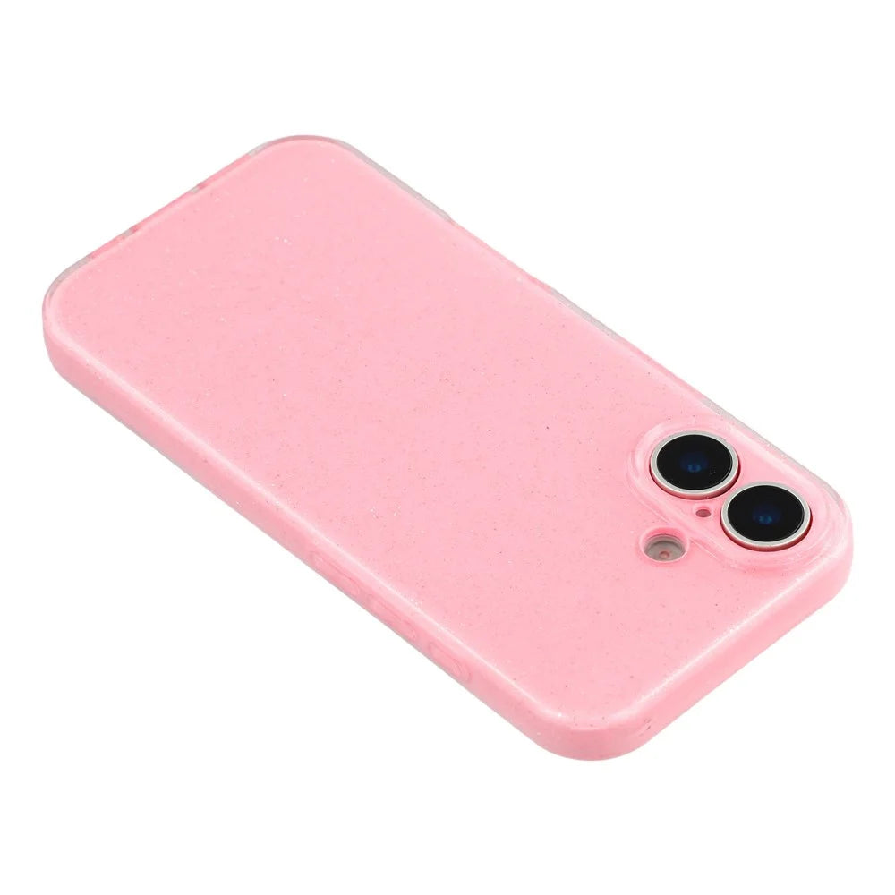 For iPhone 17 Case Glitter Shockproof TPU Phone Back Cover - Pink - 6