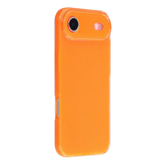 For iPhone Air Case Glitter Shockproof TPU Phone Back Cover - Orange - 1