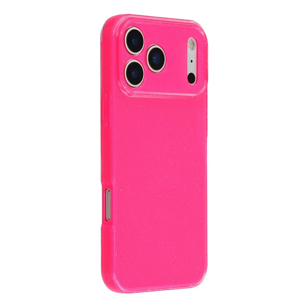 For iPhone 17 Pro Case Glitter Shockproof TPU Phone Back Cover - Rose - 1