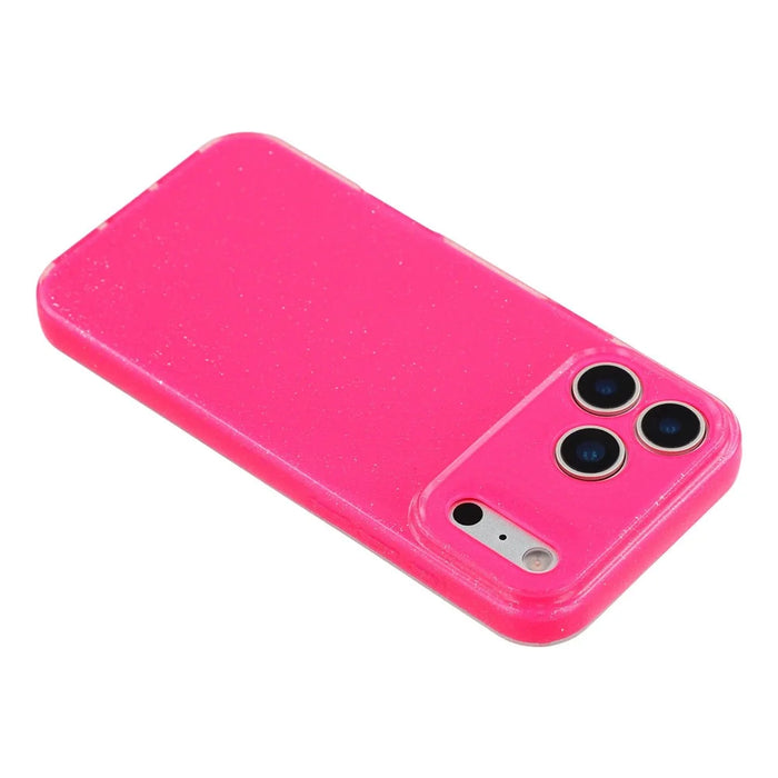 For iPhone 17 Pro Max Case Glitter Shockproof TPU Phone Back Cover - Rose - 5