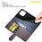 AMORUS For iPhone 14 Stand Cases Calf Texture Genuine Split Leather Wallet Phone Cover - Brown - 5