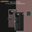AMORUS For iPhone 14 Stand Cases Calf Texture Genuine Split Leather Wallet Phone Cover - Brown - 7