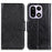 For OnePlus 15 5G Case Nappa Texture Split Leather Wallet Phone Cover - Black - 1