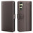 AMORUS For Samsung Galaxy A16 5G / 4G Stand Cases Calf Texture Genuine Split Leather Wallet Phone Cover - Brown - 1