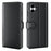 AMORUS For Samsung Galaxy A06 4G / 5G Stand Cases Calf Texture Genuine Split Leather Wallet Phone Cover - Black - 1