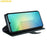 AMORUS For Samsung Galaxy A06 4G / 5G Stand Cases Calf Texture Genuine Split Leather Wallet Phone Cover - Black - 3