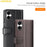 AMORUS For Samsung Galaxy A06 4G / 5G Stand Cases Calf Texture Genuine Split Leather Wallet Phone Cover - Black - 5