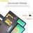 AMORUS For Samsung Galaxy A06 4G / 5G Stand Cases Calf Texture Genuine Split Leather Wallet Phone Cover - Black - 7