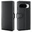 AMORUS For Google Pixel 10 / Pixel 10 Pro Stand Cases Calf Texture Genuine Split Leather Wallet Phone Cover - Black - 1