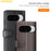 AMORUS For Google Pixel 10 / Pixel 10 Pro Stand Cases Calf Texture Genuine Split Leather Wallet Phone Cover - Black - 5