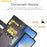 AMORUS For Samsung Galaxy A34 5G Stand Cases Calf Texture Genuine Split Leather Wallet Phone Cover - Brown - 7