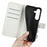 AMORUS For Samsung Galaxy S25 FE Wallet Case Litchi Texture Shockproof Leather Flip Stand Phone Cover - White - 4