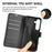 AMORUS For Samsung Galaxy S25 FE Wallet Case Litchi Texture Shockproof Leather Flip Stand Phone Cover - White - 6