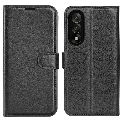 AMORUS For OnePlus Nord 5 5G  /  Ace 5 Ultra 5G Wallet Case Litchi Texture Shockproof Leather Flip Stand Phone Cover - Black - 1