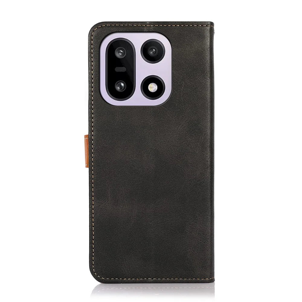 KHAZNEH For OnePlus 15 5G Wallet Phone Case Stand Leather Flip Cover - Black - 7