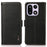 KHAZNEH for OnePlus 15 5G Phone Case Genuine Cow Leather Cover RFID Blocking - Black - 1