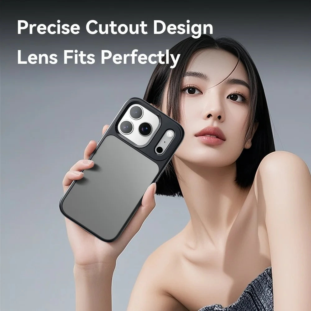 ROCK For iPhone 17 Pro Phone Case Skin-Touch PC+TPU Shockproof Back Cover - Black - 6