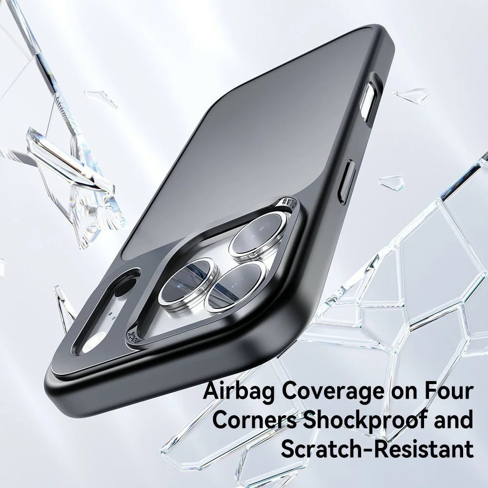 ROCK For iPhone 17 Pro Phone Case Skin-Touch PC+TPU Shockproof Back Cover - Black - 7