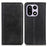 For OnePlus 15 5G Case Split Leather Flip Wallet Phone Cover - Black - 1