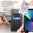 SUTENI Protective Case for iPhone 14 Wallet Phone Case PU Leather Stand Phone Cover Anti-Drop Magnetic Closure Phone Shell - Black - 4