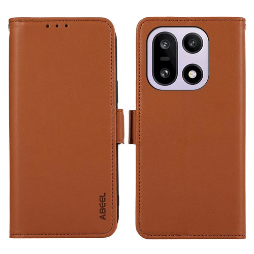 ABEEL For OnePlus 15 5G Case Leather Phone Cover with RFID Blocking Wallet - Brown - 1