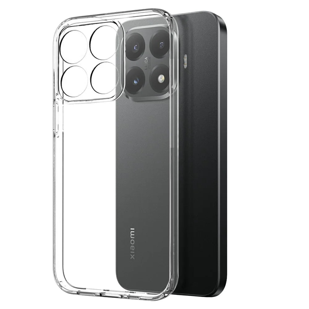 NORTHJO For Xiaomi 15T Pro Case Soft TPU Clear Phone Cover with Tempered Glass Screen Protector - 2