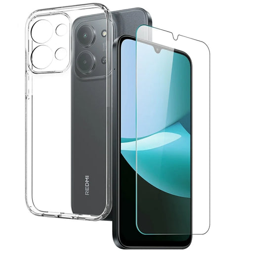 NORTHJO Phone Case For Xiaomi Redmi 15C 4G (EU) (173mm) / 15C 5G (EU) (173mm) / Poco C85 4G (173mm) Soft TPU Clear Cover with Tempered Glass Screen Protector - 1