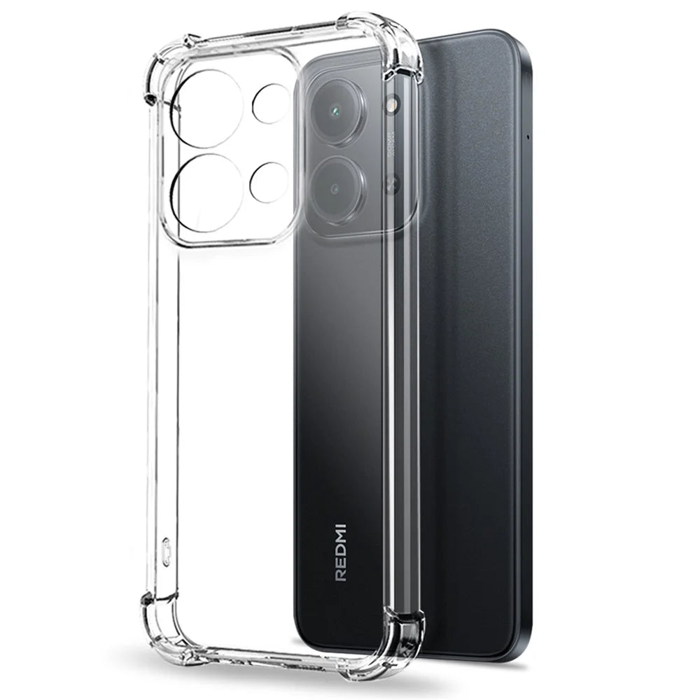 NORTHJO For Xiaomi Redmi 15C 4G (Global) (171mm) / Poco C85 4G (171mm) Case Four Corner Shockproof TPU Clear Phone Cover with Tempered Glass Film - 2