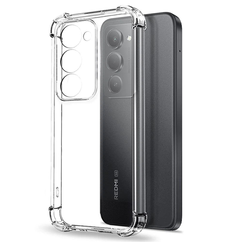 NORTHJO For Xiaomi Redmi 15 5G (Global) (169mm) Case Four Corner Shockproof TPU Clear Phone Cover with Tempered Glass - 2