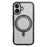 ROCK For iPhone 17 Case with Magnetic Rotating Kickstand Skin-Feel PC + TPU Phone Cover - Black - 1