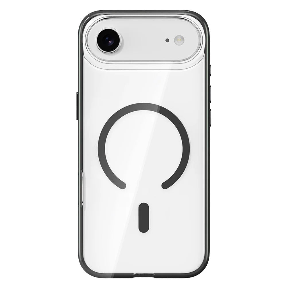ROCK For iPhone Air Case Compatible with MagSafe PC + TPU Anti-Yellowing Clear Phone Cover - Black - 1