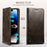 SUTENI For iPhone 14 Pro Anti-scratch Protective Case Magnetic Buckle PU Leather TPU Wallet Phone Cover - Dark Grey - 3