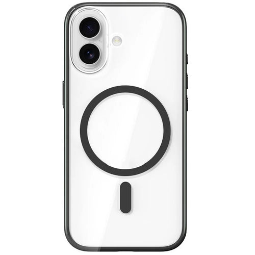 ROCK For iPhone 17 Case Compatible with MagSafe PC + TPU Anti-Yellowing Clear Phone Cover - Black - 1