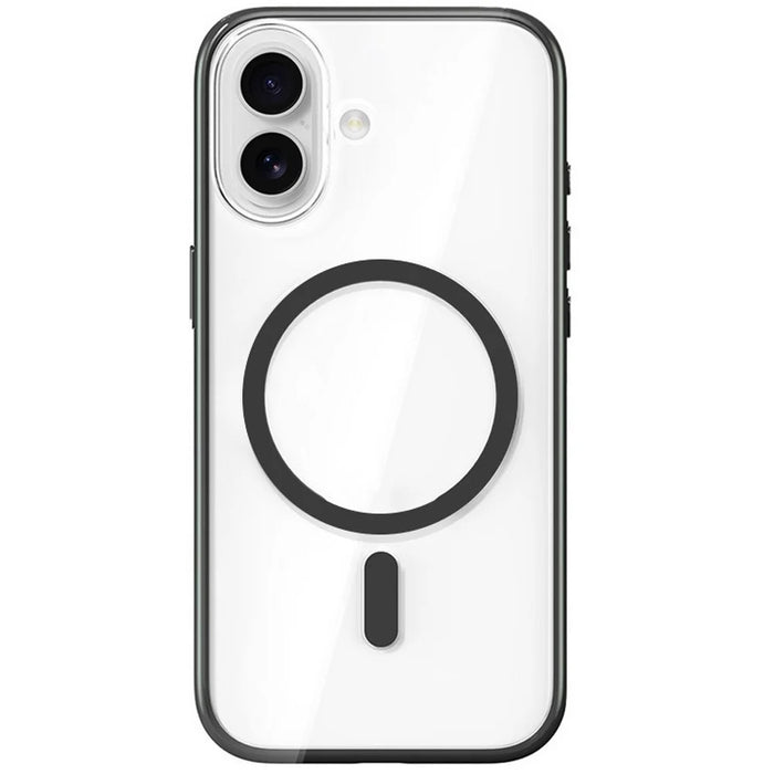 ROCK For iPhone 17 Case Compatible with MagSafe PC + TPU Anti-Yellowing Clear Phone Cover - Black - 1