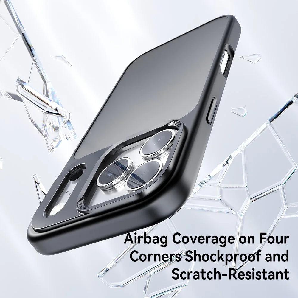 ROCK For iPhone 17 Pro Max Phone Case Skin-Touch PC+TPU Shockproof Back Cover - Black - 5