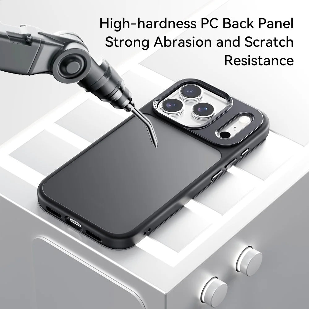 ROCK For iPhone 17 Pro Max Phone Case Skin-Touch PC+TPU Shockproof Back Cover - Black - 6