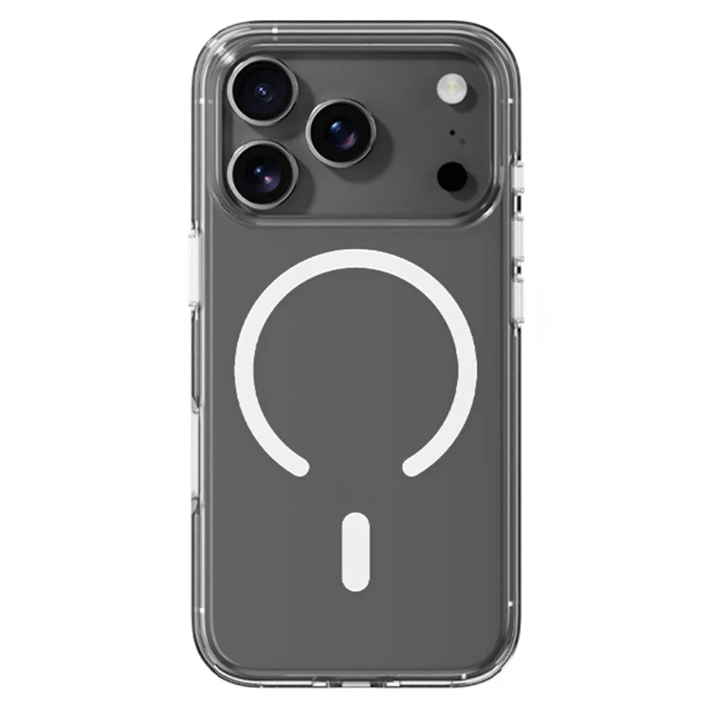 ROCK For iPhone 17 Pro Clear Phone Case Compatible with MagSafe PC + TPU Phone Cover - 1