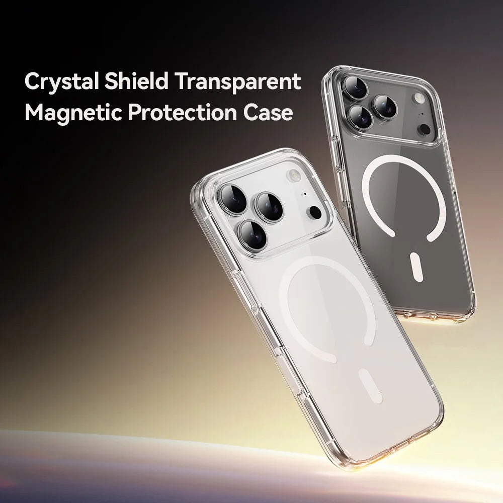 ROCK For iPhone 17 Pro Clear Phone Case Compatible with MagSafe PC + TPU Phone Cover - 2