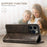 SUTENI For iPhone 14 Pro Max PU Leather Magnetic Auto Closing Stand Case Folio Flip Phone Wallet Cover - Dark Grey - 2