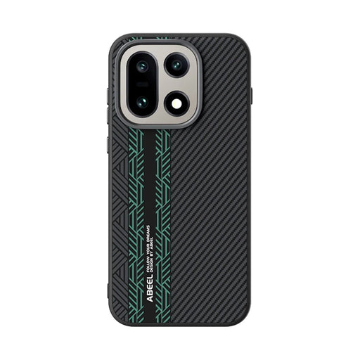 ABEEL For OnePlus 15 5G Magnetic Case PC + TPU + Aluminum Alloy + PU Leather Slim Phone Back Cover - Texture 2 - 2